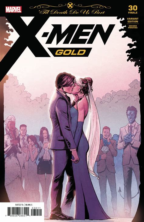 X Men Gold 2017 30 Vfnm 2nd Printing Rogue Gambit Wedding Variant