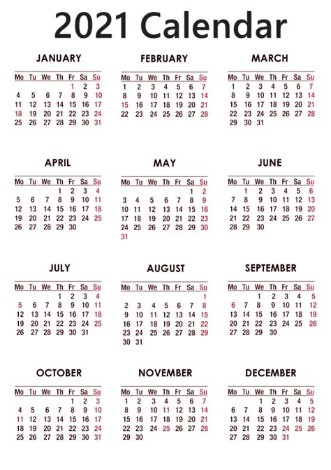 Calendar 2021 Png Transparent Png Mart