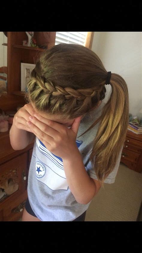 Use this hairstyle if you have very short hair. volleyball hair :) #basketballtrainingcamp | Volleyball ...