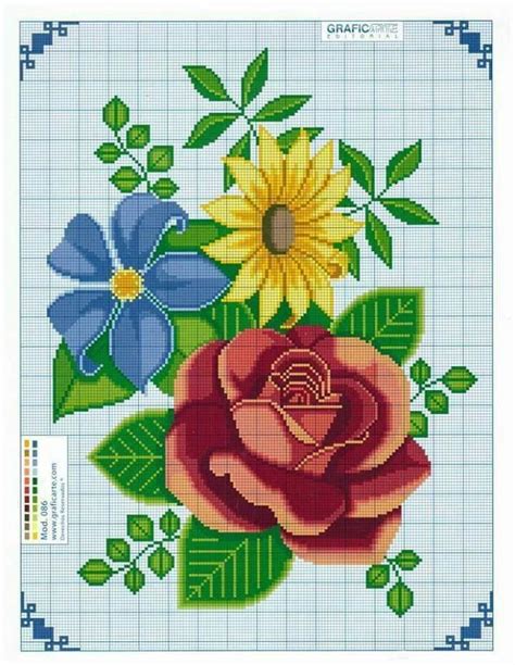 Pin De Zdenka Antoniazi En Flowers Cross Stitch Cojines Punto De Cruz