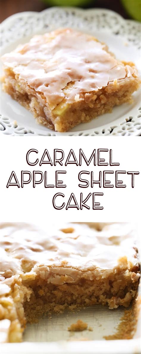 I mean, all you have to do is pour the whole batter into one . Recipe Caramel Apple Sheet Cake - All Recipe | Dessert ...