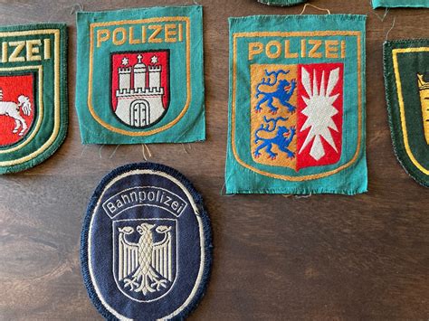 11 Vintage Embroidered German Police Patches From Different Etsy