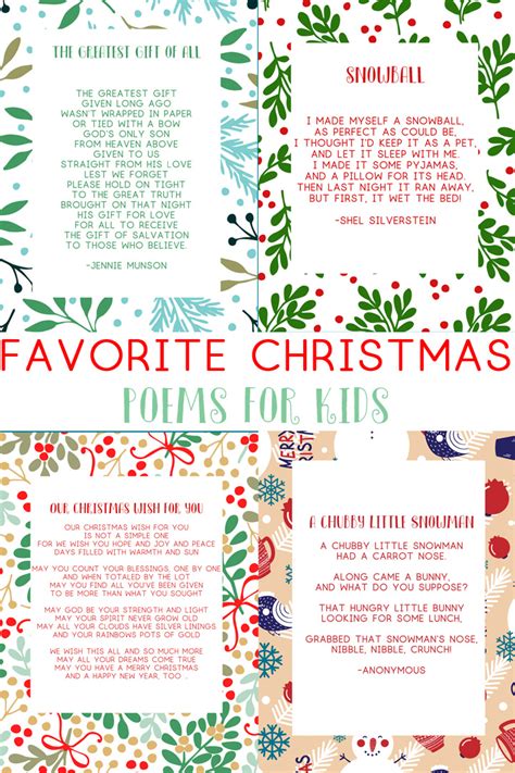 Free Printable Christmas Poems Free Printable Templates