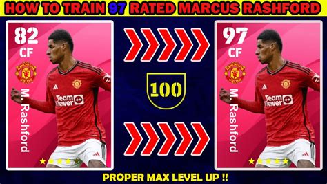 How To Train Rated Iconic M Rashford In Efootball Mobile Max Training Tutorial Youtube