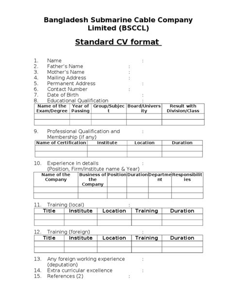Writing a cv in uk format. Standard CV Format