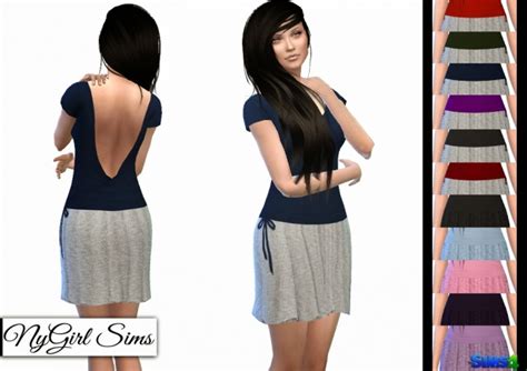 Backless Lace Skirt Dress At Nygirl Sims Sims 4 Updates