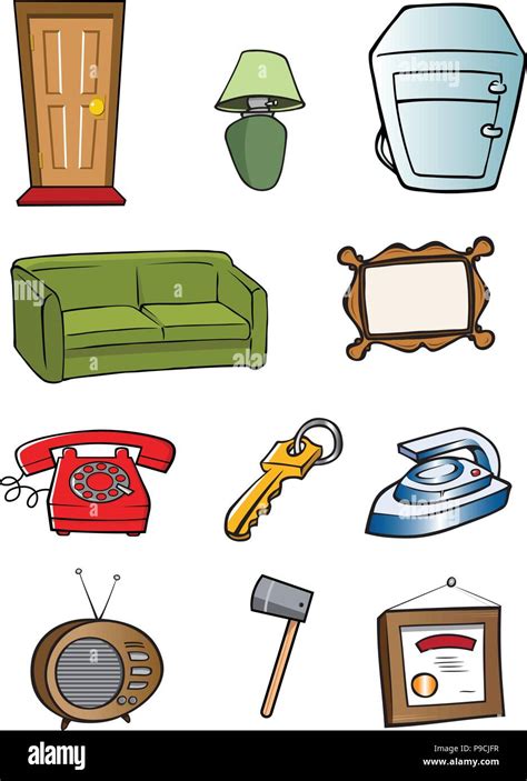 Cartoon Vector Illustration Of Household Items Stock Vector Image And Art