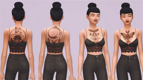 Witchy Tattoos Sims 4 Cc Maxis Match Sims 4 Tattoos Sims 4 Cc Kids