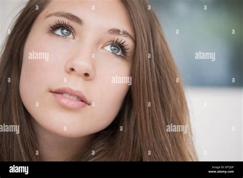 Teenage Girl Thinking Stock Photo Alamy