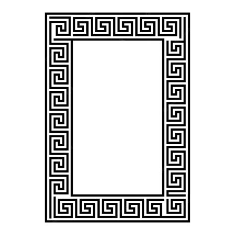 Premium Vector Greek Key Rectangle Frame Greek Border Vector