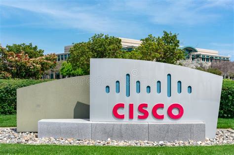 Cisco Logo Near Cisco Headquarters Campus In Silicon Valley The Blue