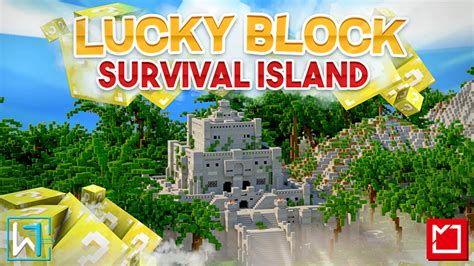 Lucky Block Survival Island By Waypoint Studios Minecraft Marketplace