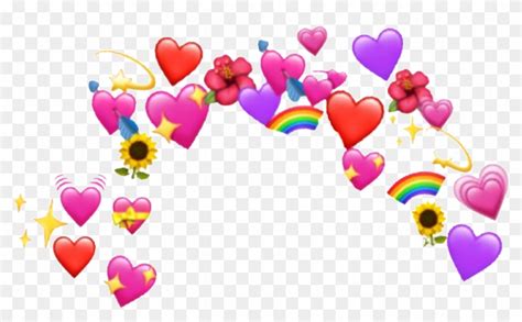 Transparent Heart Emoji Meme Overlay Corazones Tumblr Png Menestreistear