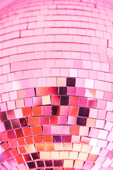 Pink Shiny Disco Ball Party Background By Stocksy Contributor Sonja Lekovic Stocksy