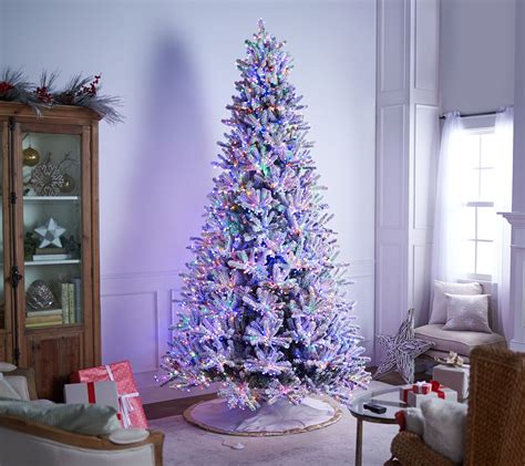 Santas Best Starry Light 9 Flocked Multi Function Microlight Tree