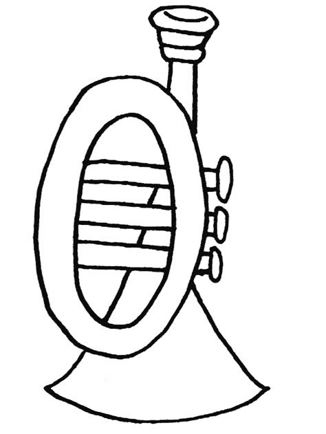 trumpetmusiccoloringpages Kleurplaten, Muziek, Trompet