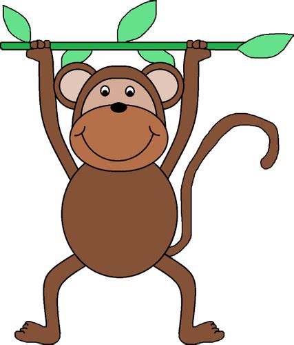 Kartun Hewan Gambar Vektor Monyet Funny Adzka