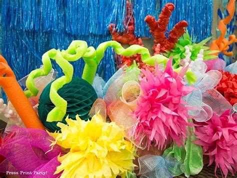 How To Make A Coral Reef Decoration By Press Print Party Under The