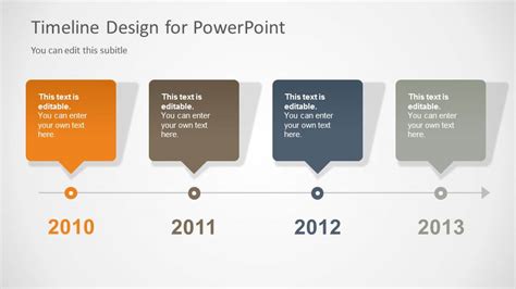 Timeline Slide Design For Powerpoint With 4 Milestones Slidemodel