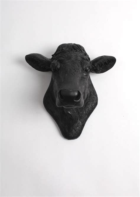 Cow Wall Mount Cow Head White Faux Taxidermy Cow Head Decor