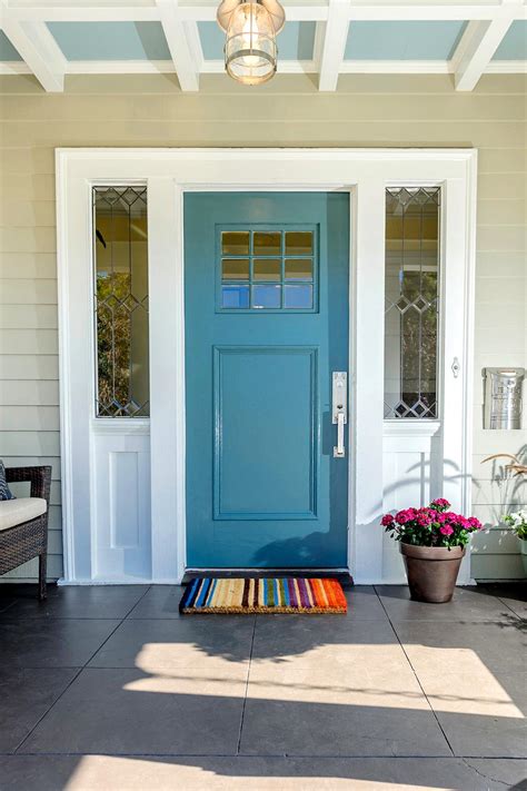 For instance, a subdued teal door would suit a white brick house with a gray asphalt roof, but might clash with a white brick house that has a brown, wooden roof. Teal Front Doors! - Front Door Freak