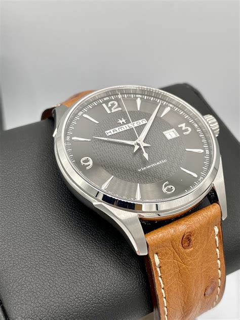 hamilton jazzmaster viewmatic 44mm swiss automatic h32755851 ostrich leather the sutor house