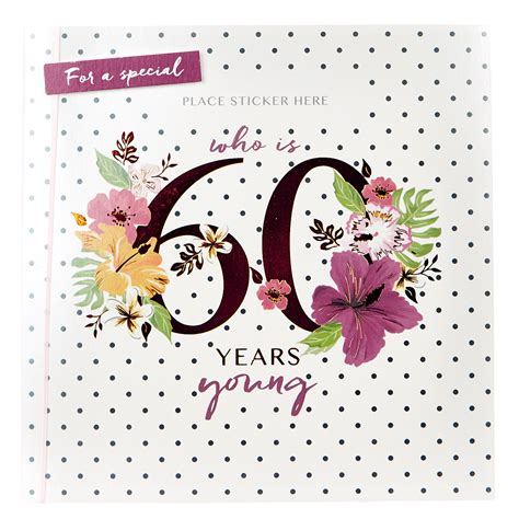 Buy Exquisite Collection 60th Birthday Card Any Female Recipient