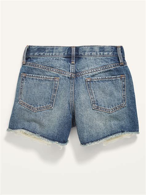High Waisted Exposed Lace Pocket Jean Shorts For Girls Old Navy