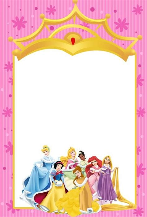Princess Invitation Template Disney Princess Invitations Princess
