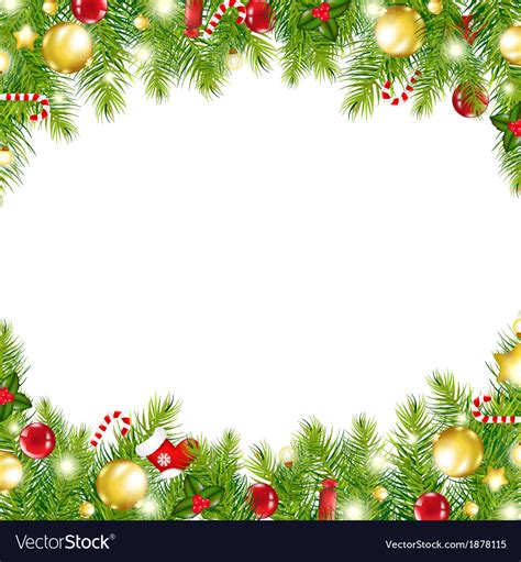 Christmas vintage border Royalty Free Vector Image