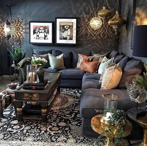 New Stylish Bohemian Home Decor Ideas Living Room Decor Modern Dark