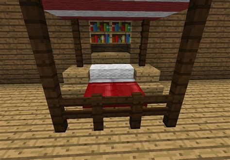 Build Canopy Bed In Minecraft Minecraft Bauideende