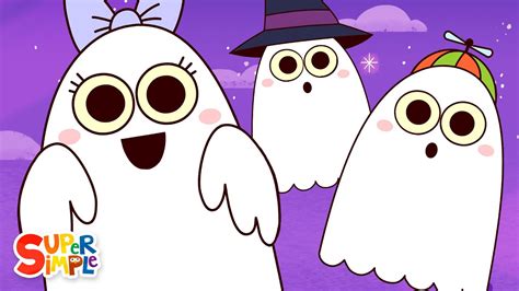 Six Little Ghosts Halloween Song For Kids Super Simple Songs Youtube