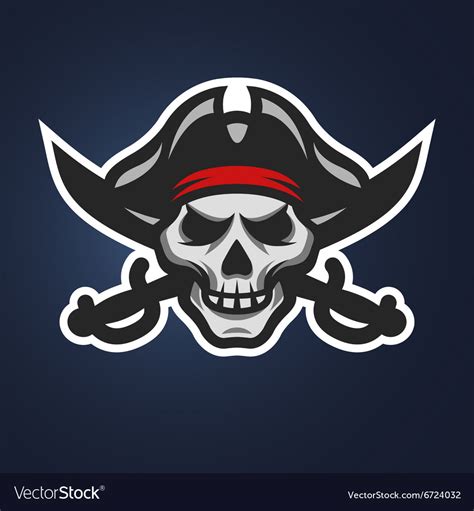 Pirate Skull And Crossed Swords Royalty Free Vector Image