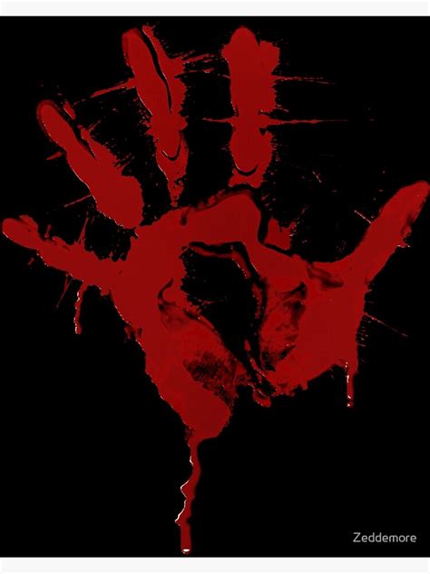 Blood Logo Poster For Sale By Zeddemore Redbubble