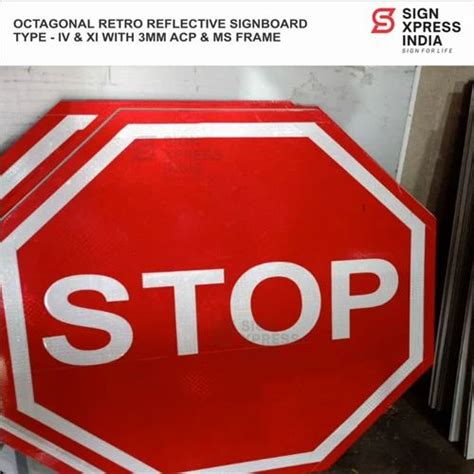Aluminium Retro Reflective Road Sign Board Thickness 3 Mm At Rs 180