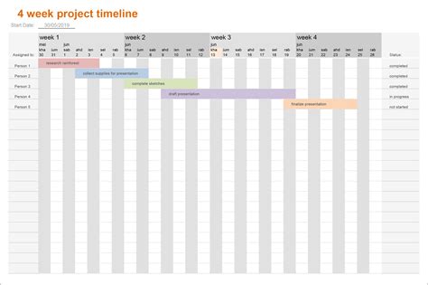 Excel Project Calendar Template 2021
