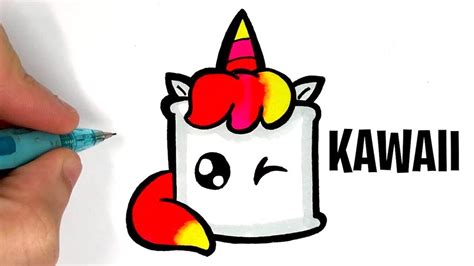 Pastel De Unicornio Kawaii Para Dibujar Theneave