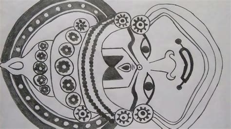 Onam Pencil Drawing Onam Festival Drawing Kadhakali Face Drawing Onam