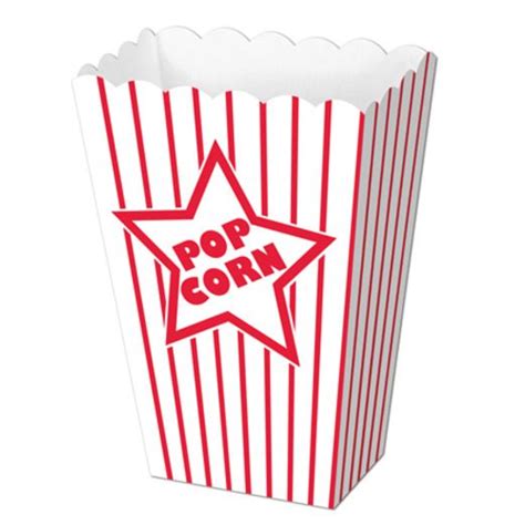 Paper Popcorn Boxes Fiesta Party Supplies