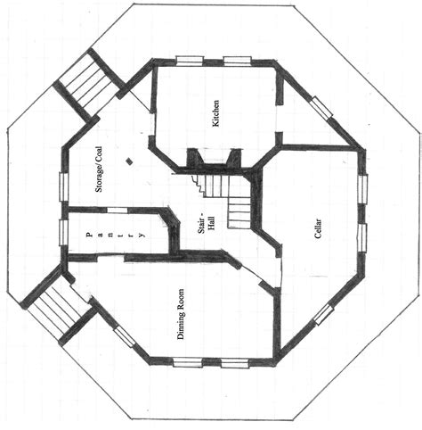 Octagon House House Floor Plans Hexagon House