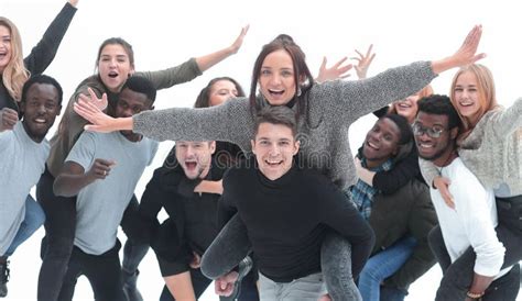 Group Of Diverse Young People Have Fun Together Stock Image Image Of