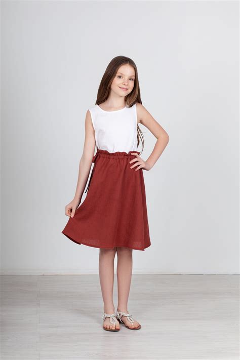 Kids Skirt Finest European Linen Etsy In 2020 Skirts For Kids