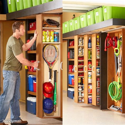 This guide offers garage organization ideas such as how to use and install shelving, cabinets and tracking systems to regain control of an overwhelmed garage. 24 Ways to Organize Your Garage for Fall | The Family Handyman