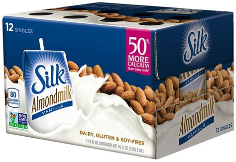 Silk Almond Milk Vanilla 8 Ounce Pack Of 12
