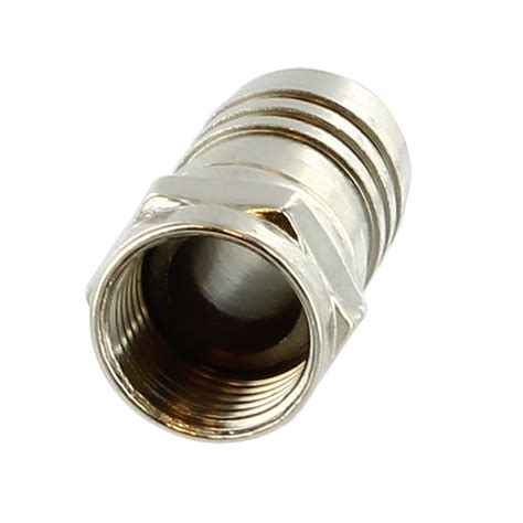 F Type Connector Male Rg6 Crimp Style Quad Coaxial Lin Haw