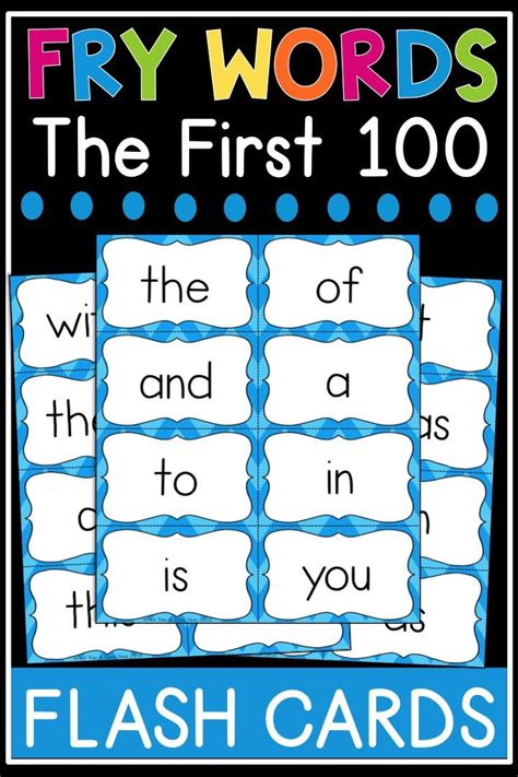 Fry Sight Word Flash Cards The First 100 High Frequency Words