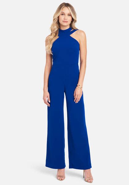 Wide Leg Halter Jumpsuit Bebe