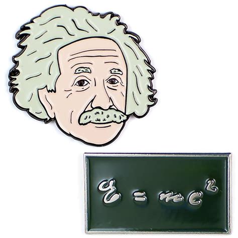 Albert Einstein Enamel Pins Set Of 2 Enamel Pins Albert Einstein