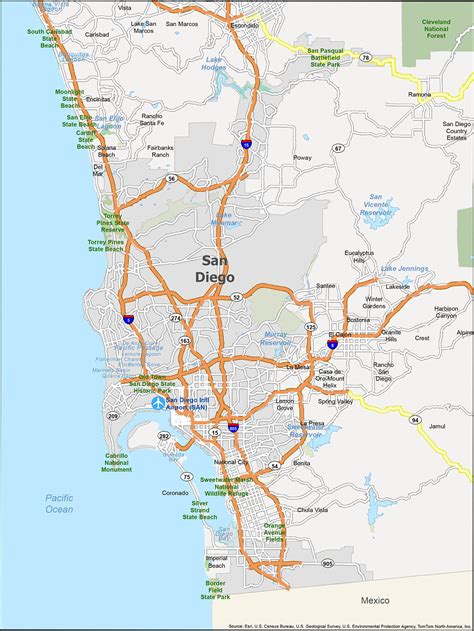 San Diego In California Map Willi Julienne